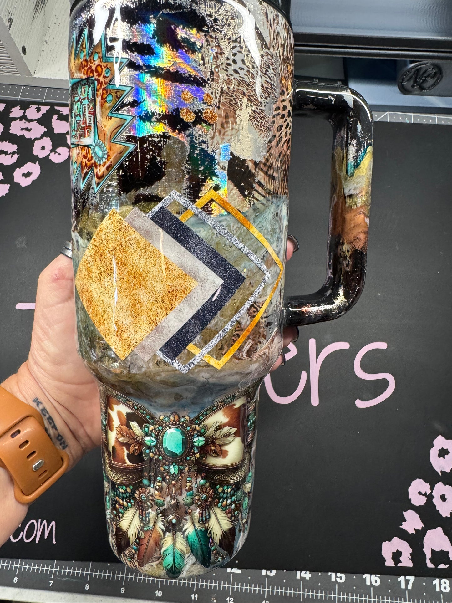 RTS 40oz tipsy “ SMALL TOWN GIRL”