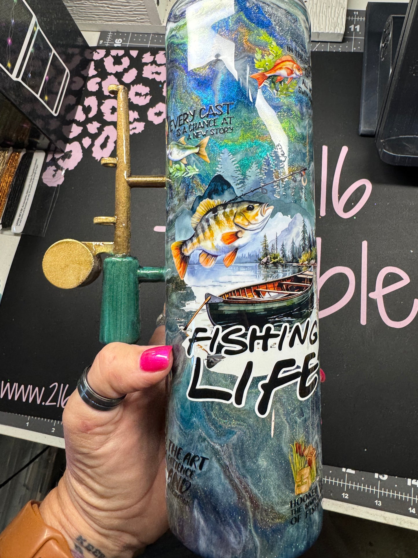 35oz duo- 2 lids with fishing handle