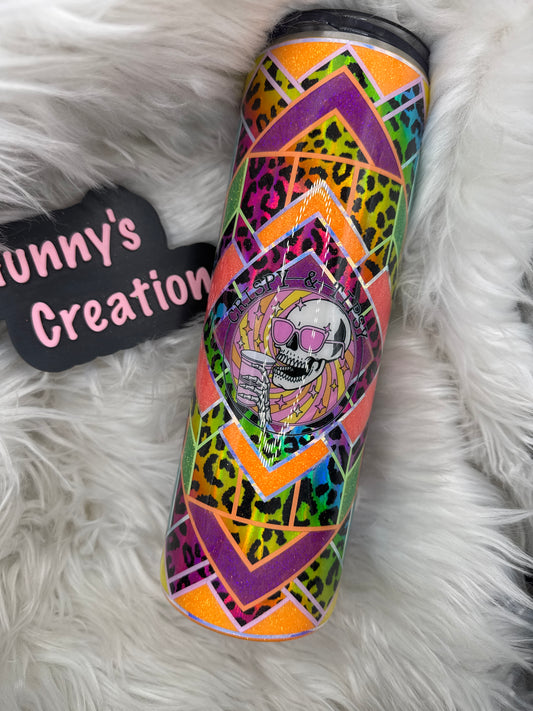 RTS 30oz tumbler “crispy and tipsy” “spread sunshine not shade”