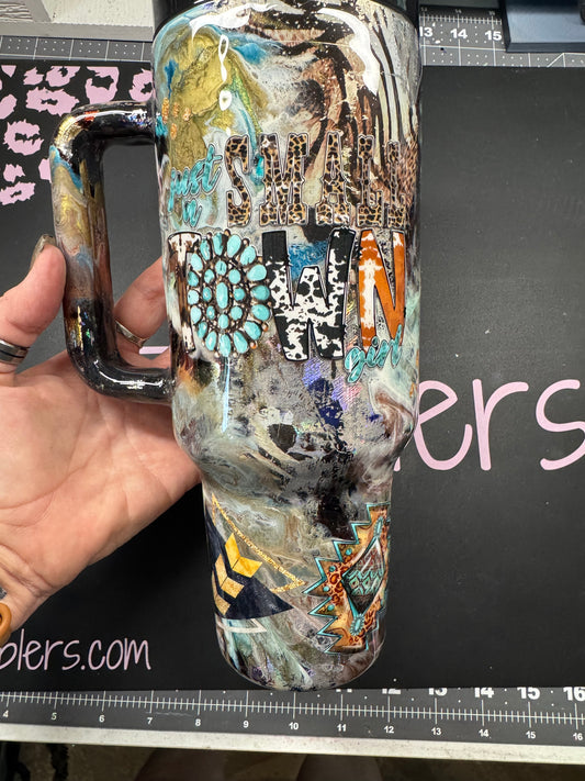 RTS 40oz tipsy “ SMALL TOWN GIRL”