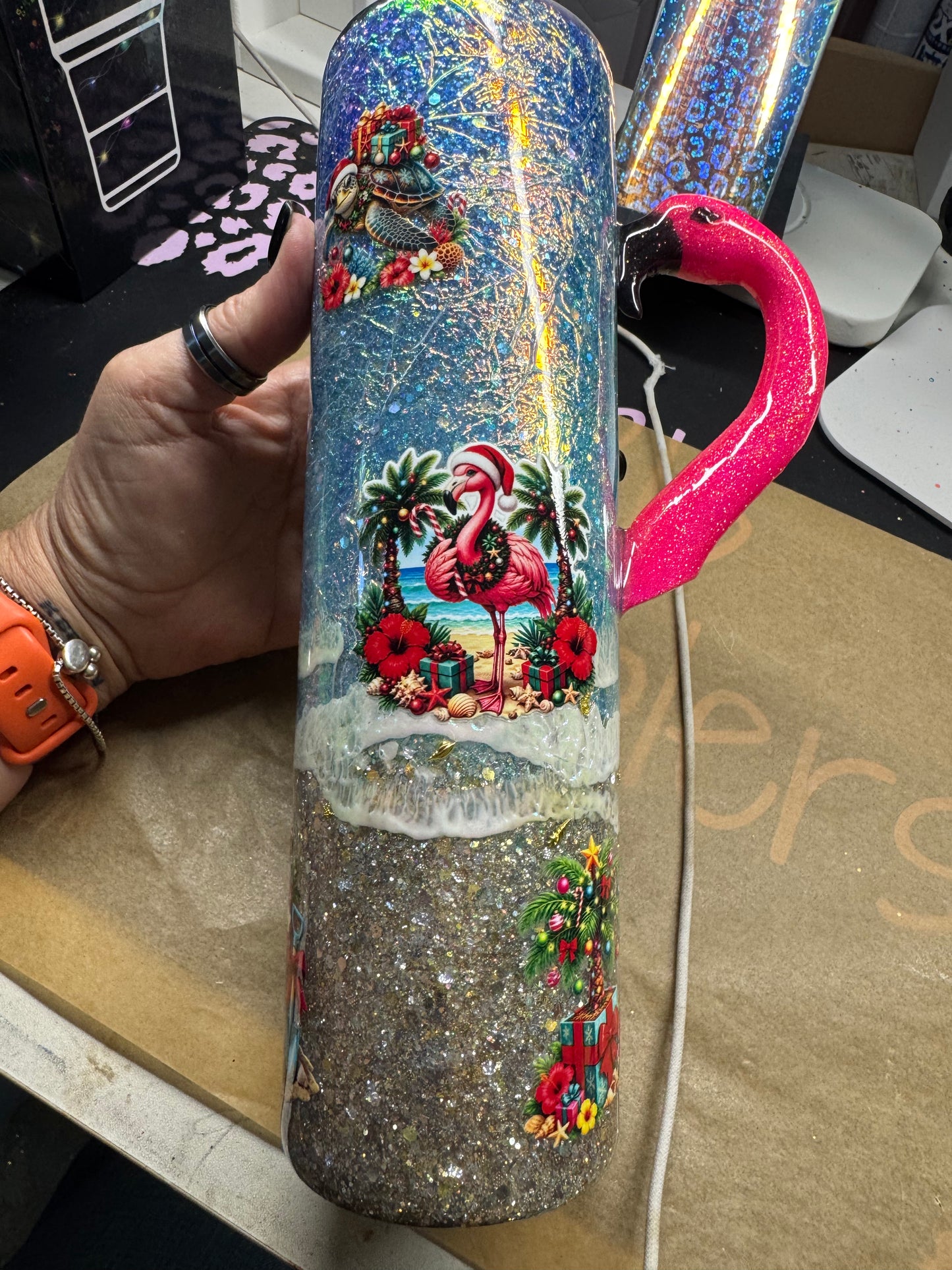 RTS 32oz tipsy Christmas on the beach