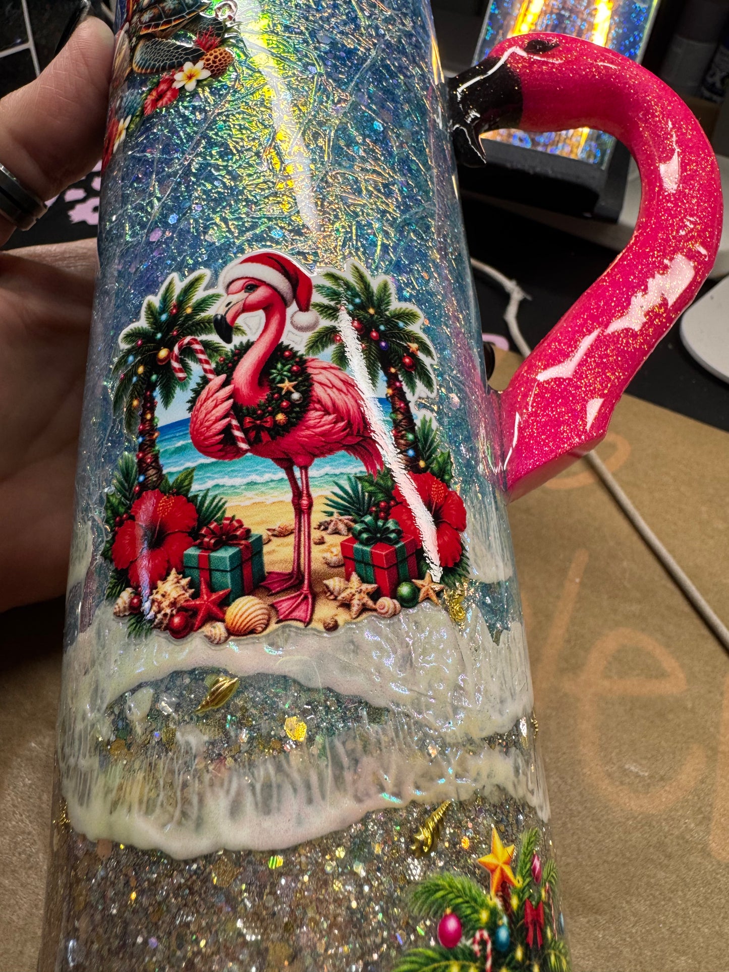 RTS 32oz tipsy Christmas on the beach