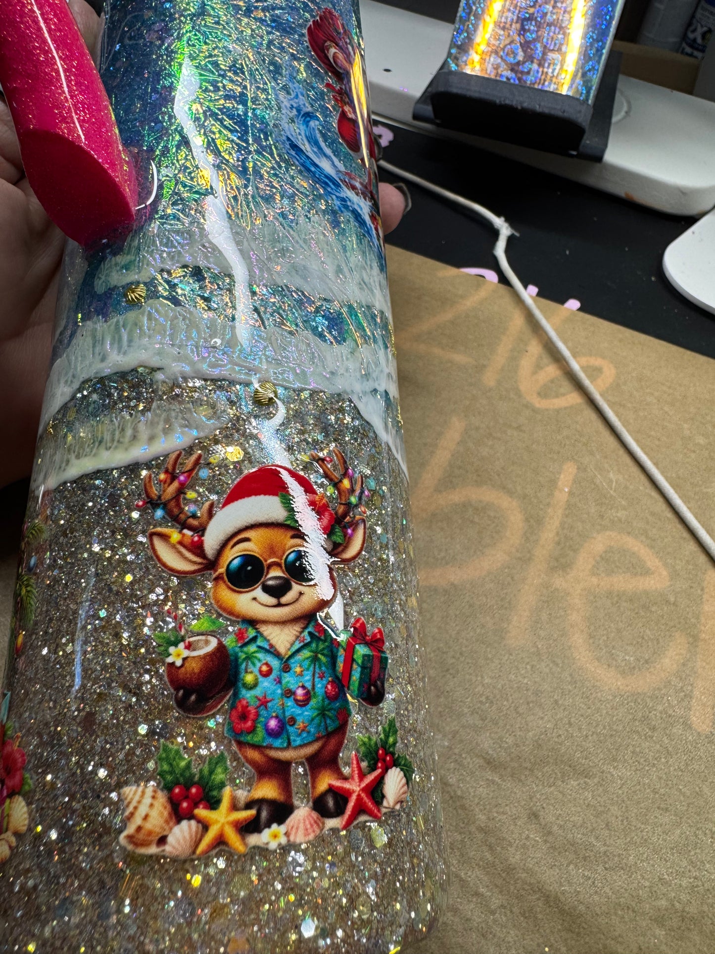 RTS 32oz tipsy Christmas on the beach