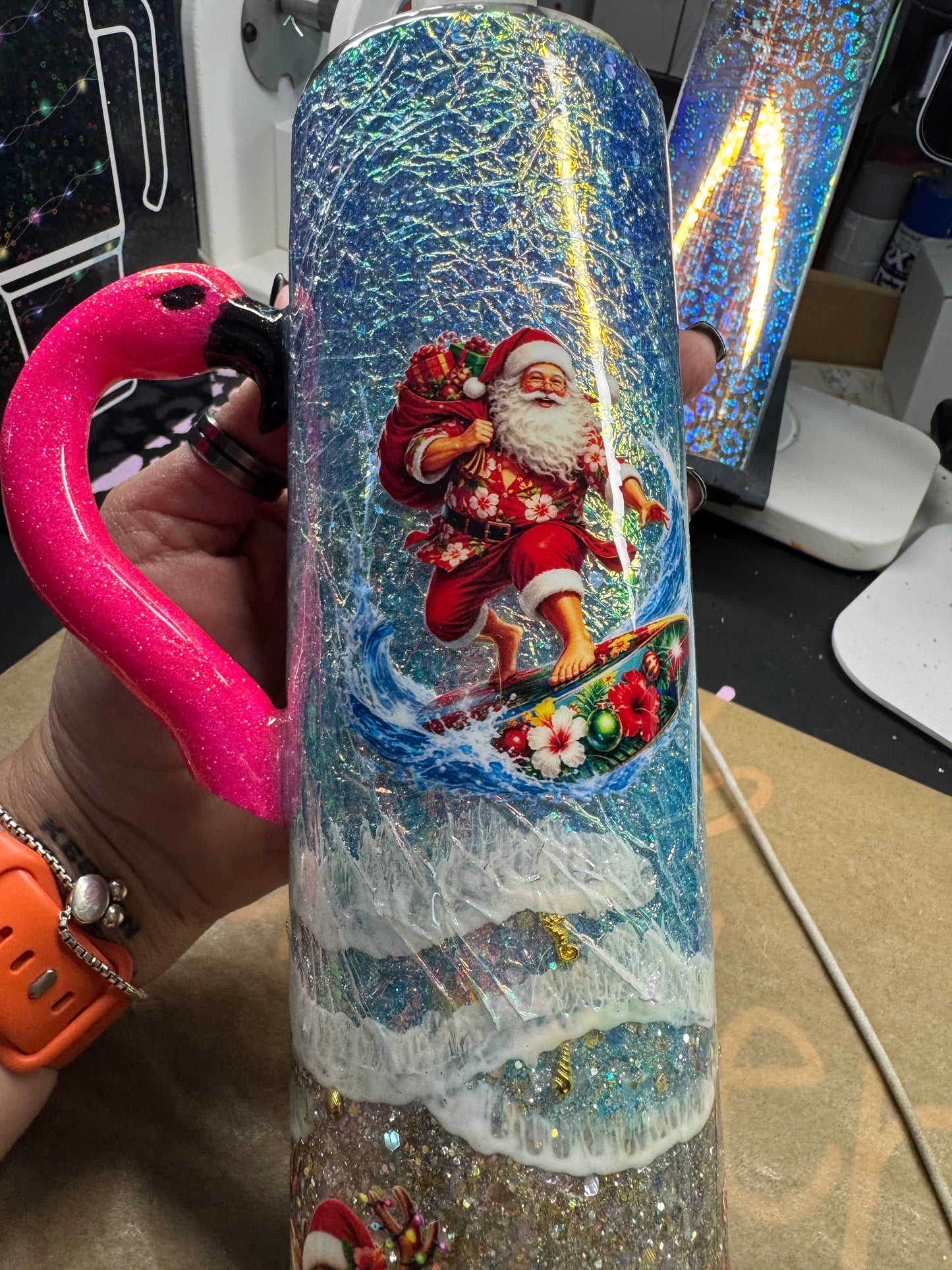 RTS 32oz tipsy Christmas on the beach