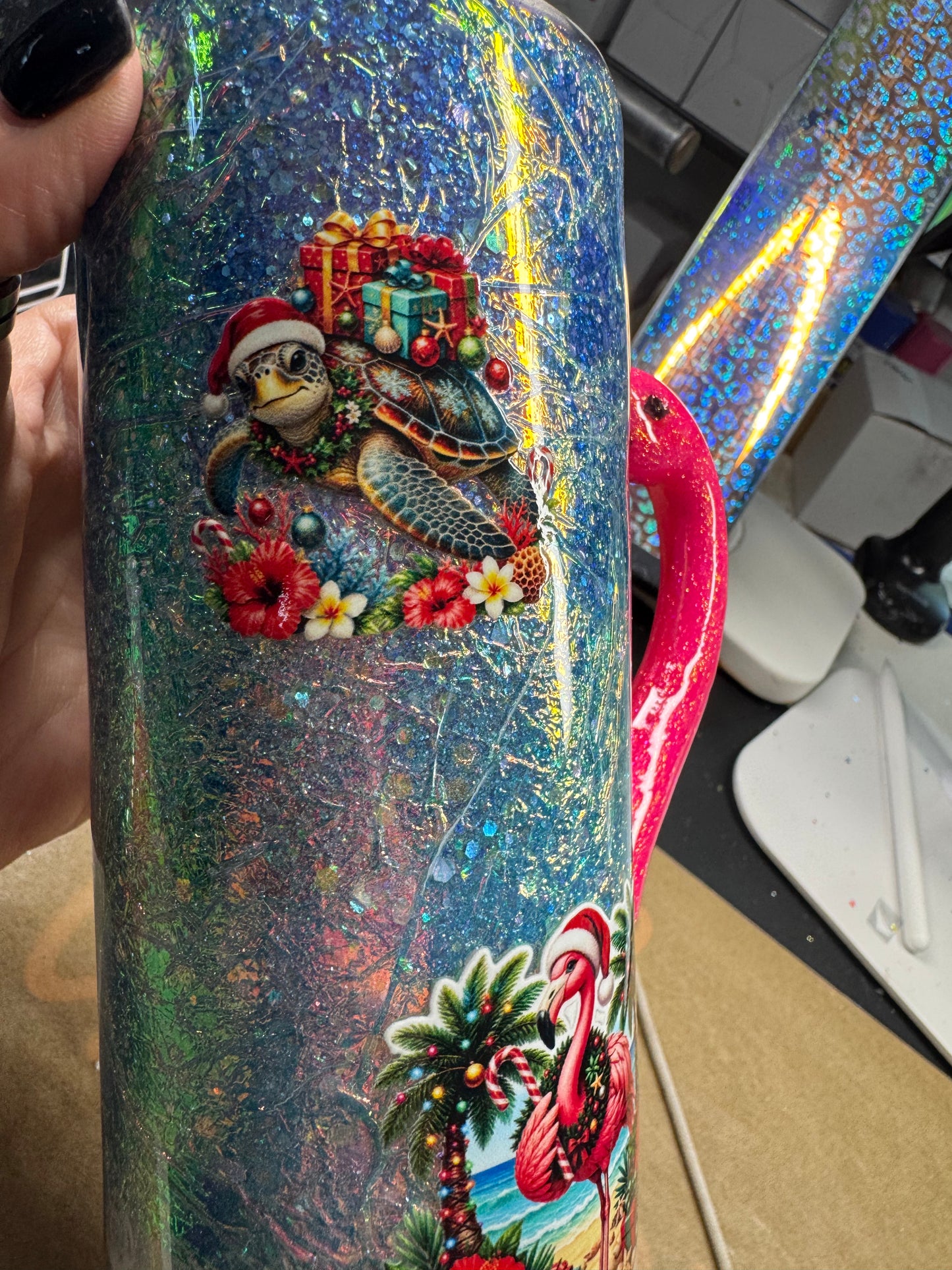 RTS 32oz tipsy Christmas on the beach